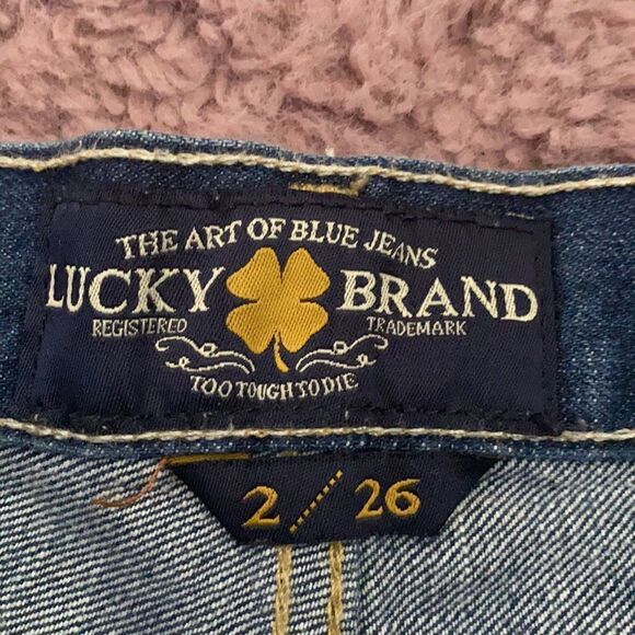 Lucky Brand The Cutoff Blue Distressed Denim Shorts Contemporary Festival - Picture 6 of 13